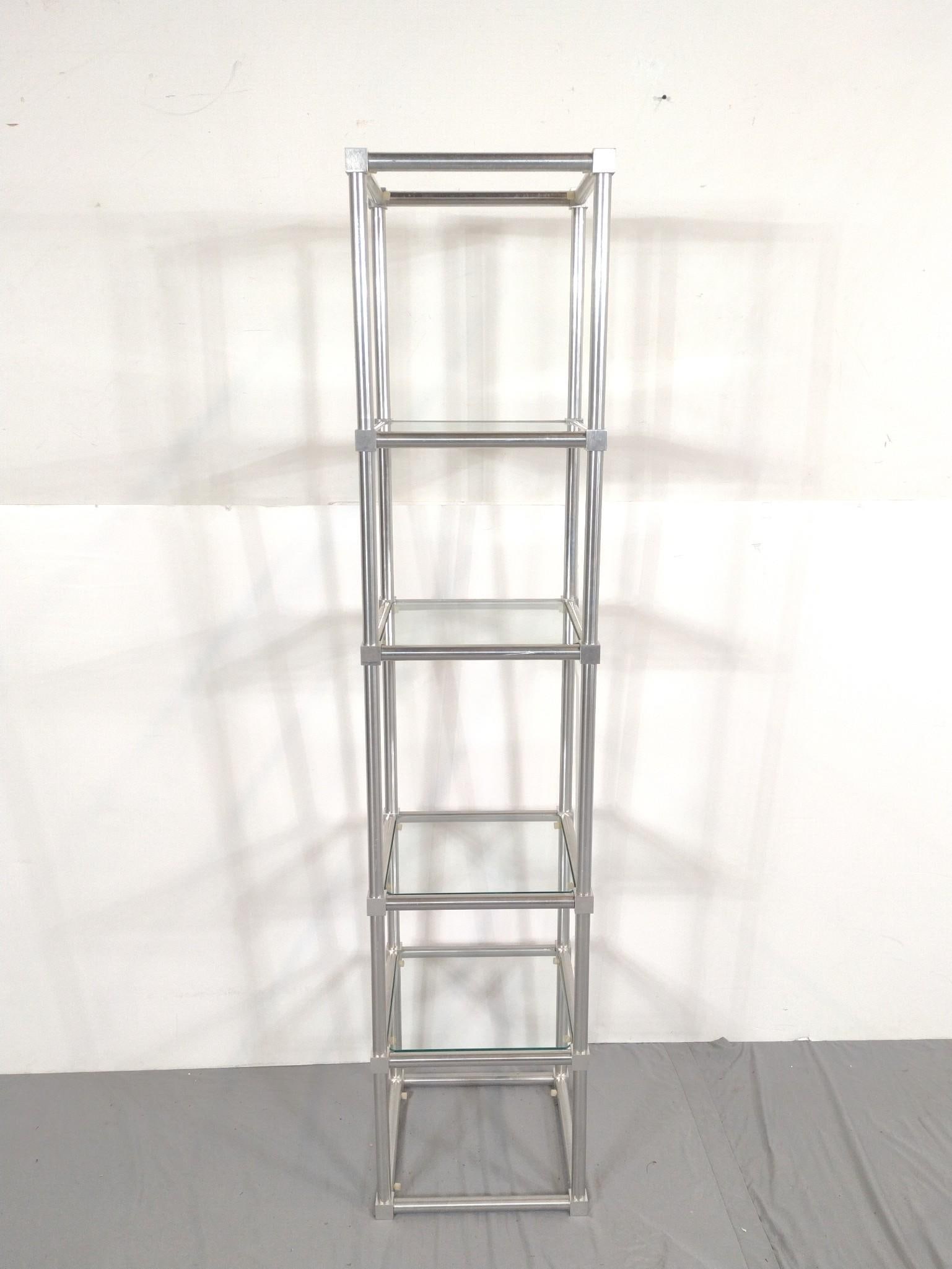 Chrome Stand With Glass Shelves (1 of 4)