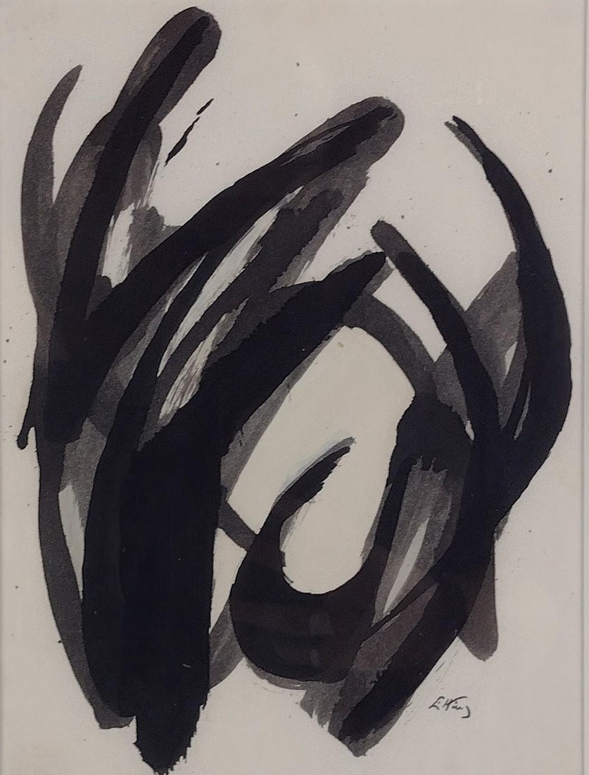 Abstract Ink Drawing Emlen Pope Etting (1 of 4)