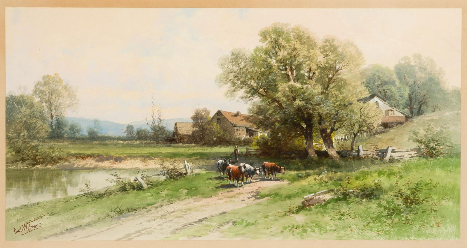 Carl Weber Watercolor Painting (1 of 4)