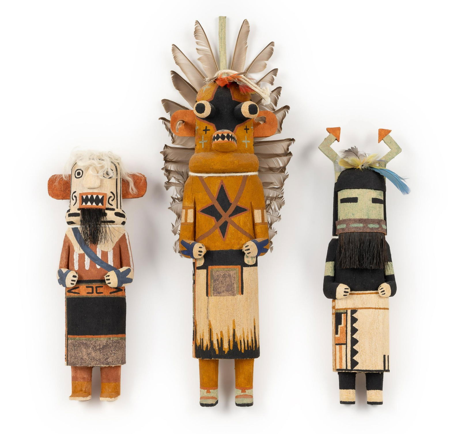 (3) Old Style Hopi Kachinas/Katsina (1 of 7)