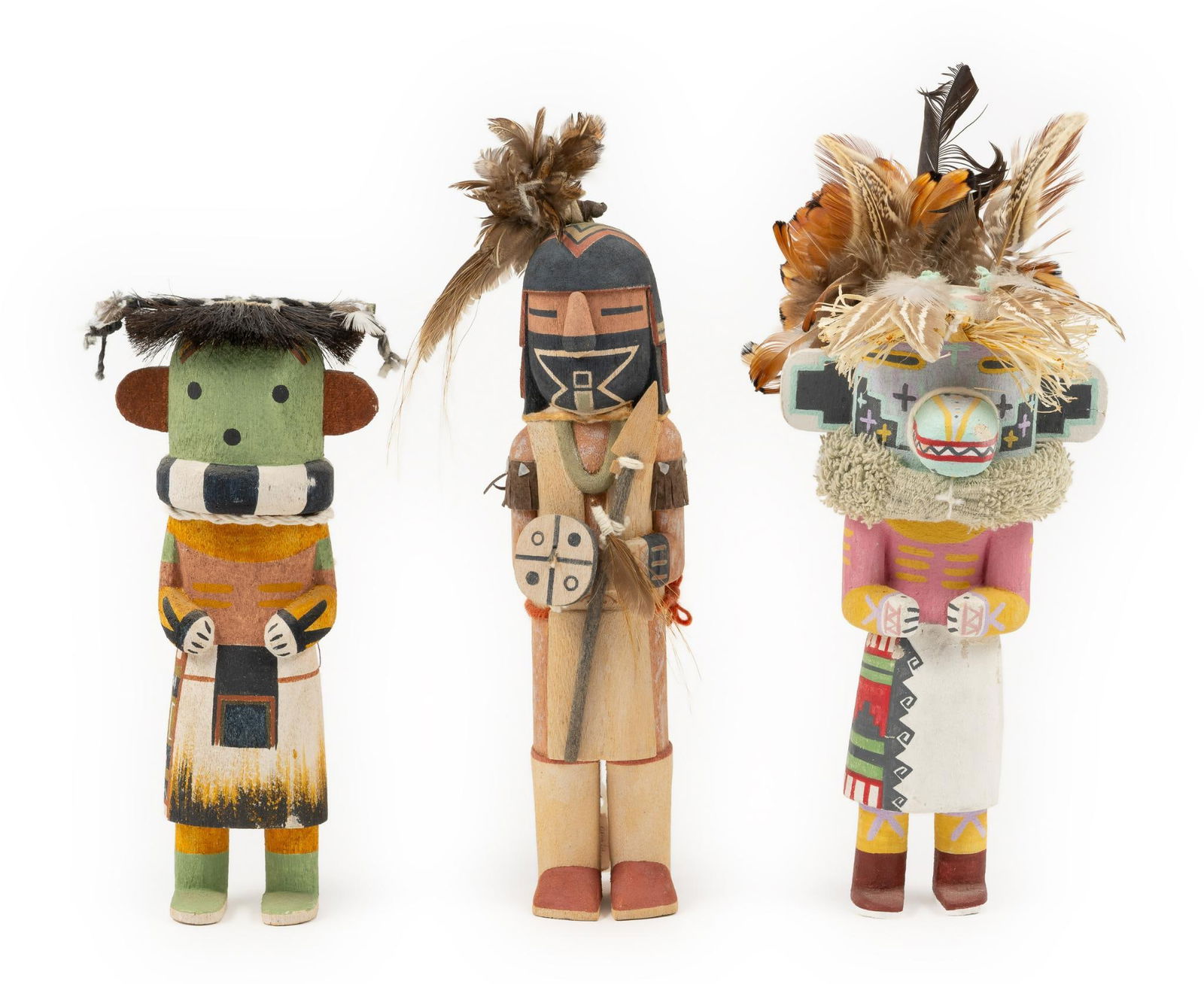 (3) Old Style Hopi Kachinas/Katsina (1 of 8)