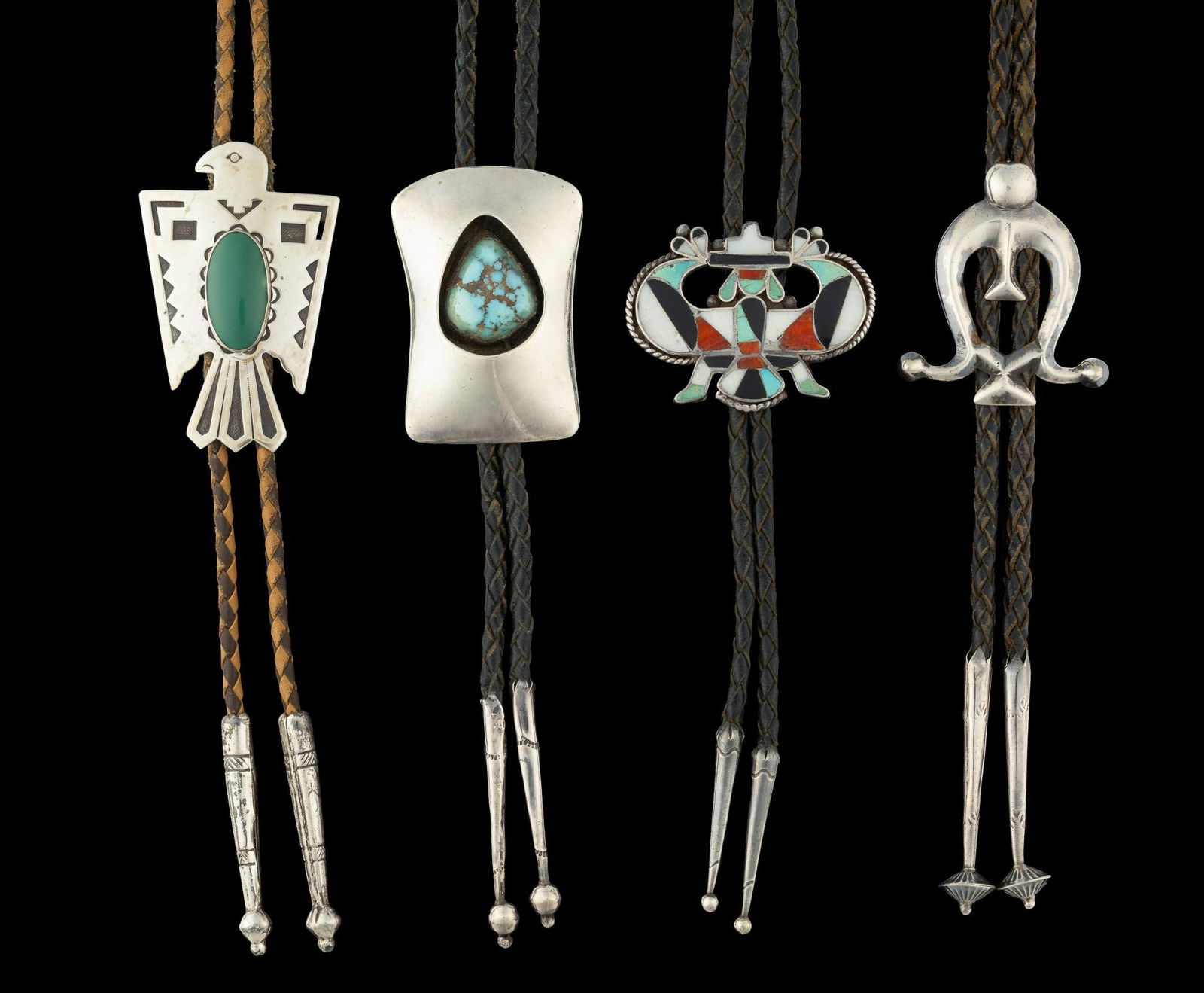 4 Native American Bolo Ties (1 of 9)