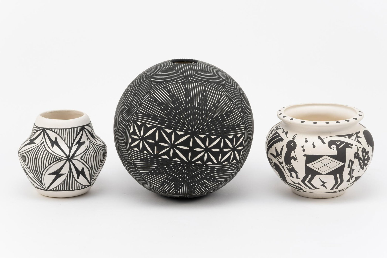 (3) Acoma Pots incl. Brenda Cerno (1 of 6)