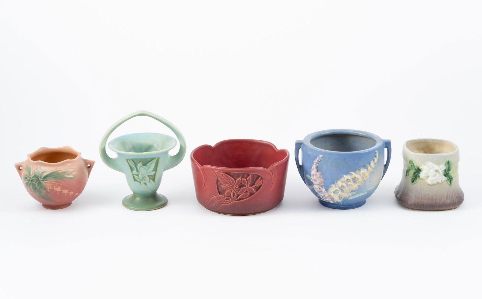 5 Pcs Roseville Art Pottery Pots (1 of 5)