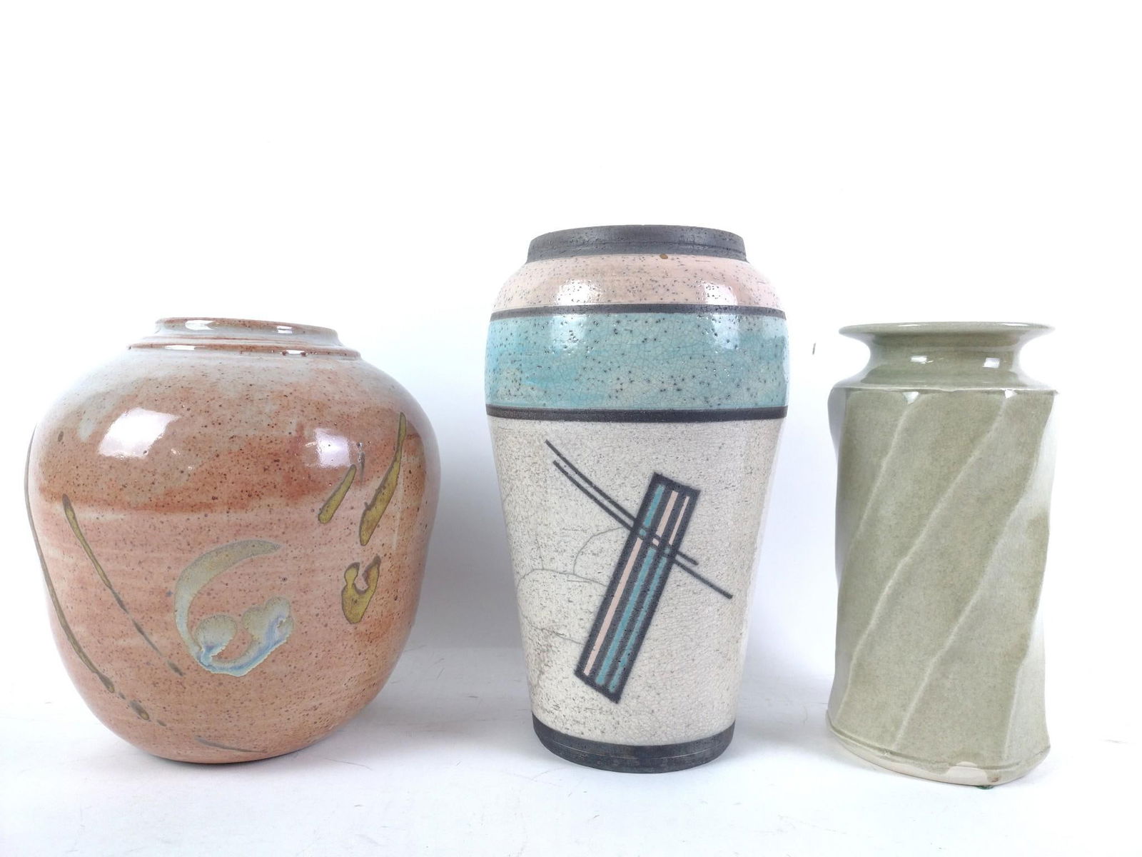 3 Large Vintage & Modern Art Pottery Vases (1 of 6)