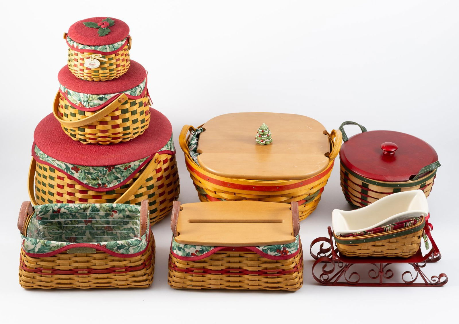 8 Winter Holiday Themed Longaberger Baskets (1 of 5)