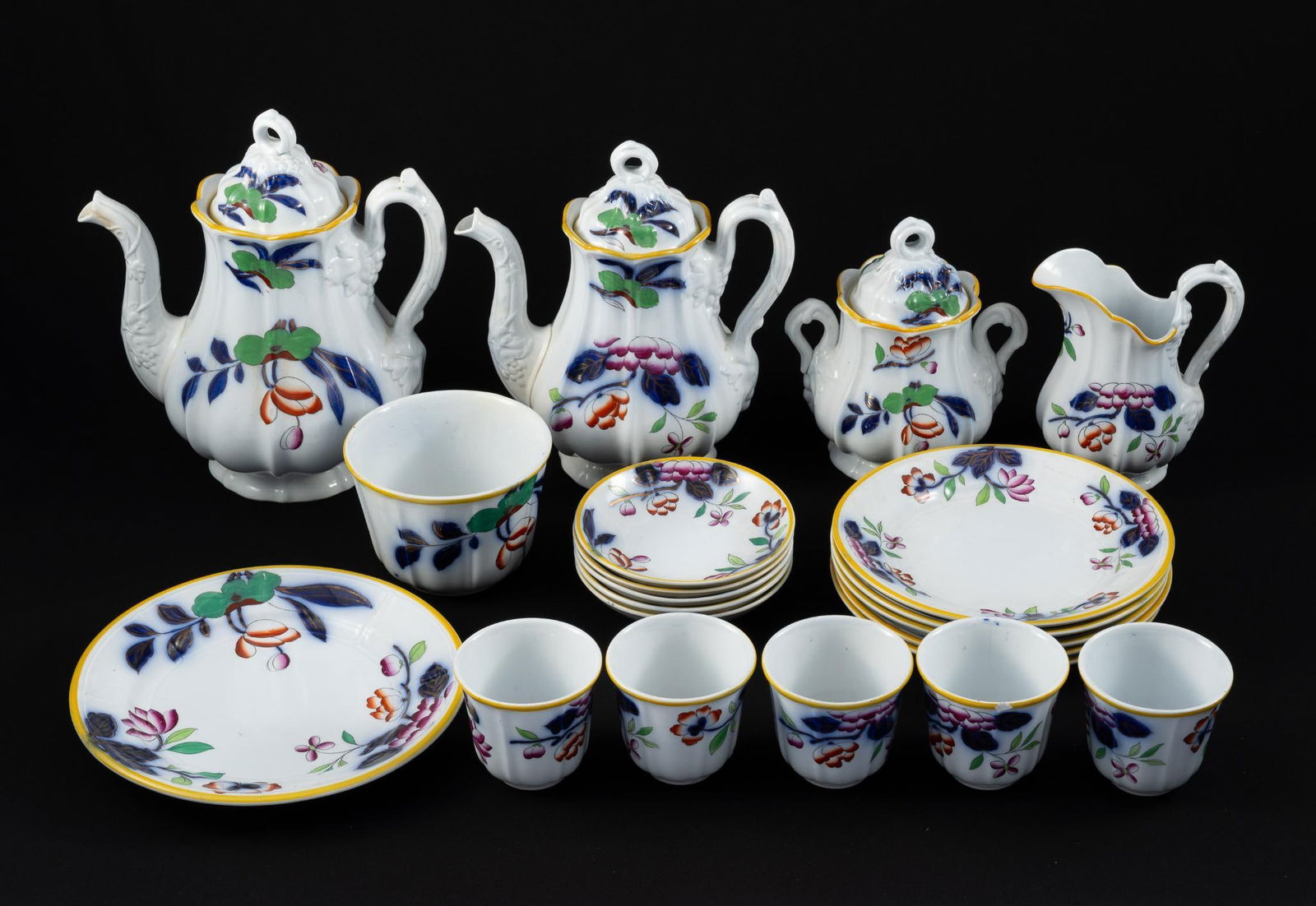 21 Pcs Gaudy Welsh Ironstone (1 of 2)