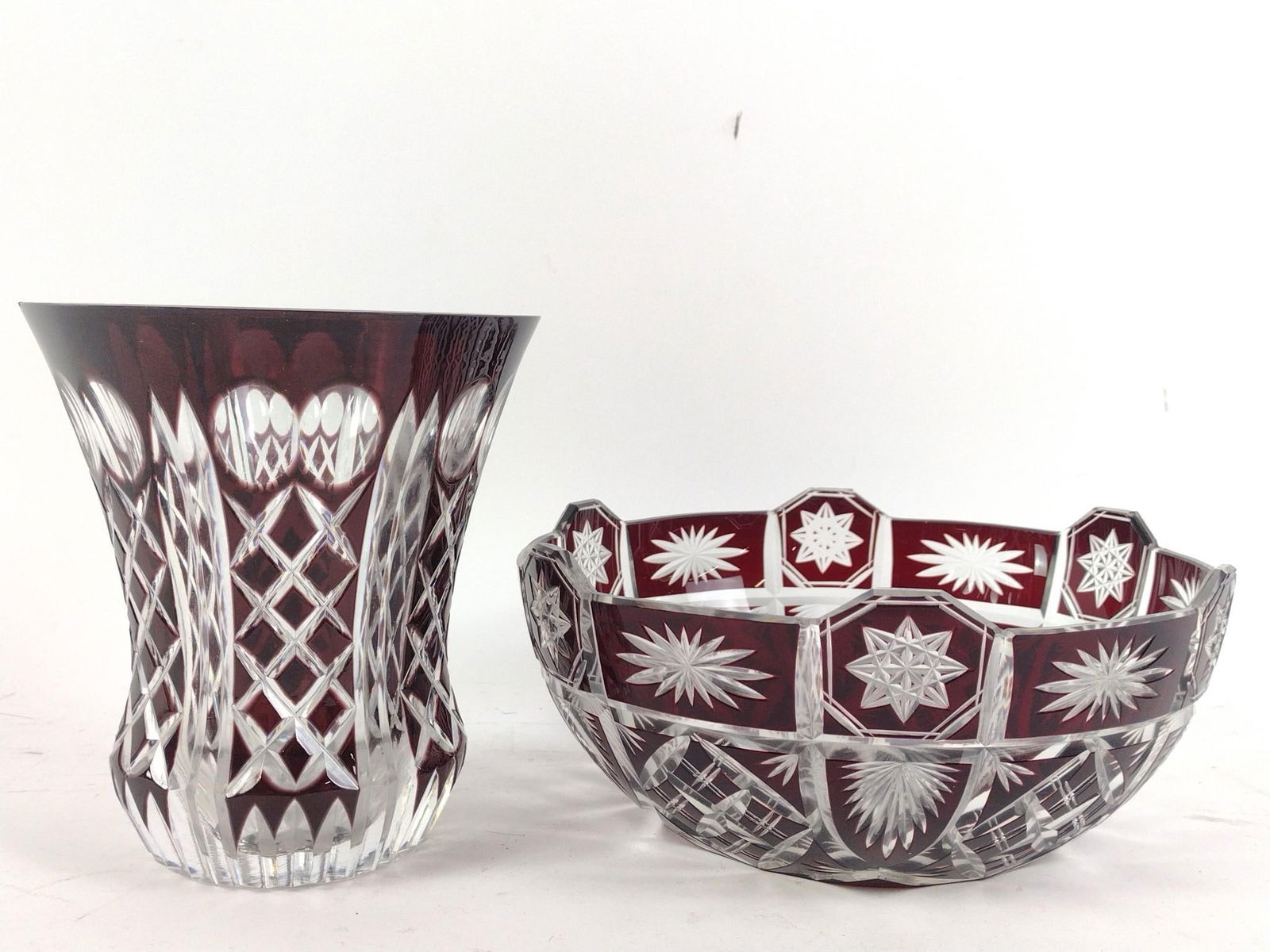 2 Czech Cut Glass Pcs (1 of 3)