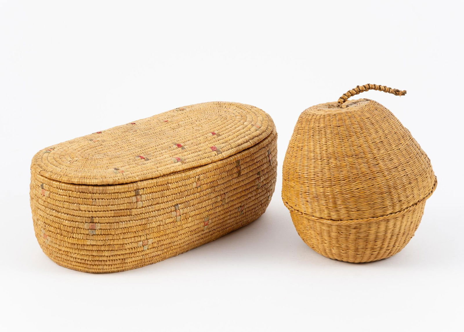 2 Baskets: 4-1/4" to 4-1/2" wide x 2-3/4" to 3-1/4" high.