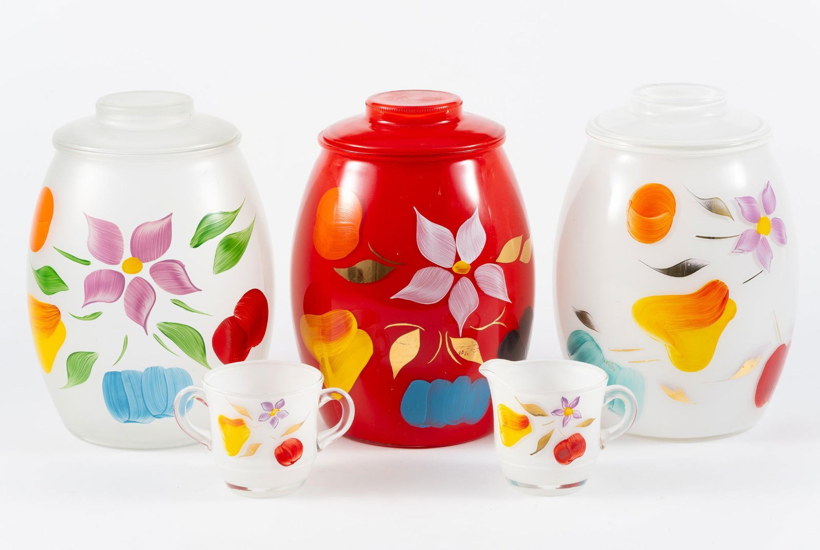 3 Bartlett Collins Cookie Jars & Sugar and Creamer (1 of 3)