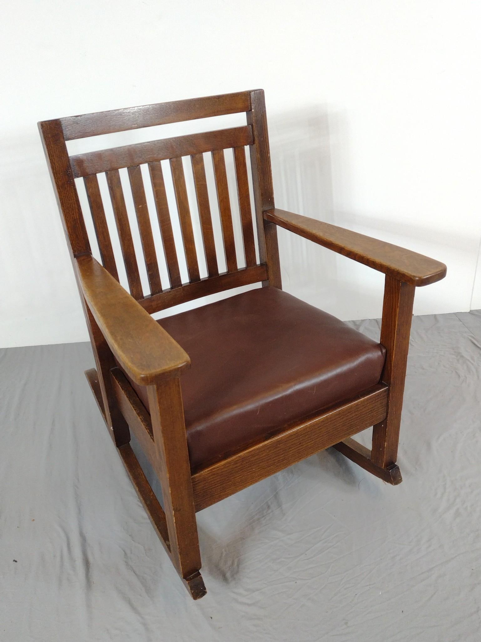 Mission Rocking Chair: NOT ELIGIBLE FOR IN-HOUSE SHIPPING. 26" wide X 29-1/2" deep X 32-1/2" high.