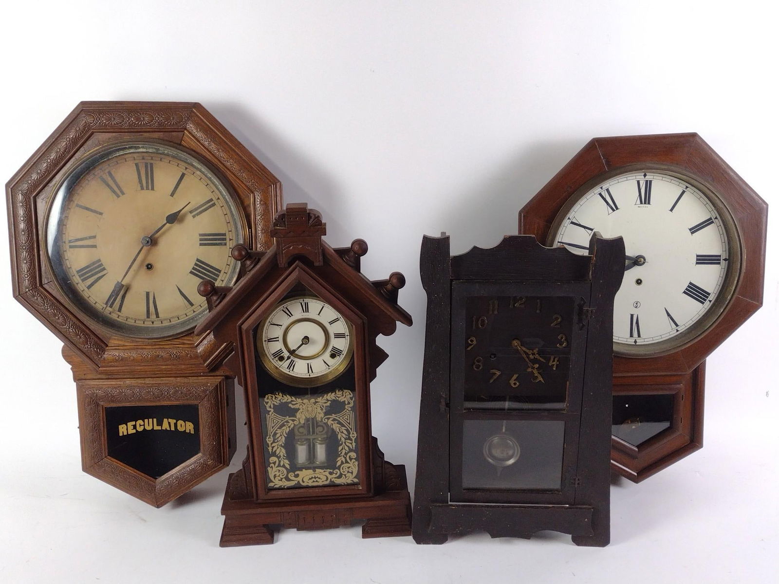 4 Wall Clocks: NOT ELIGIBLE FOR IN-HOUSE SHIPPING. 13" to 19" wide x 22-1/4" to 26-1/4" long.