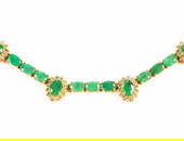 14K Gold And Emerald Necklace