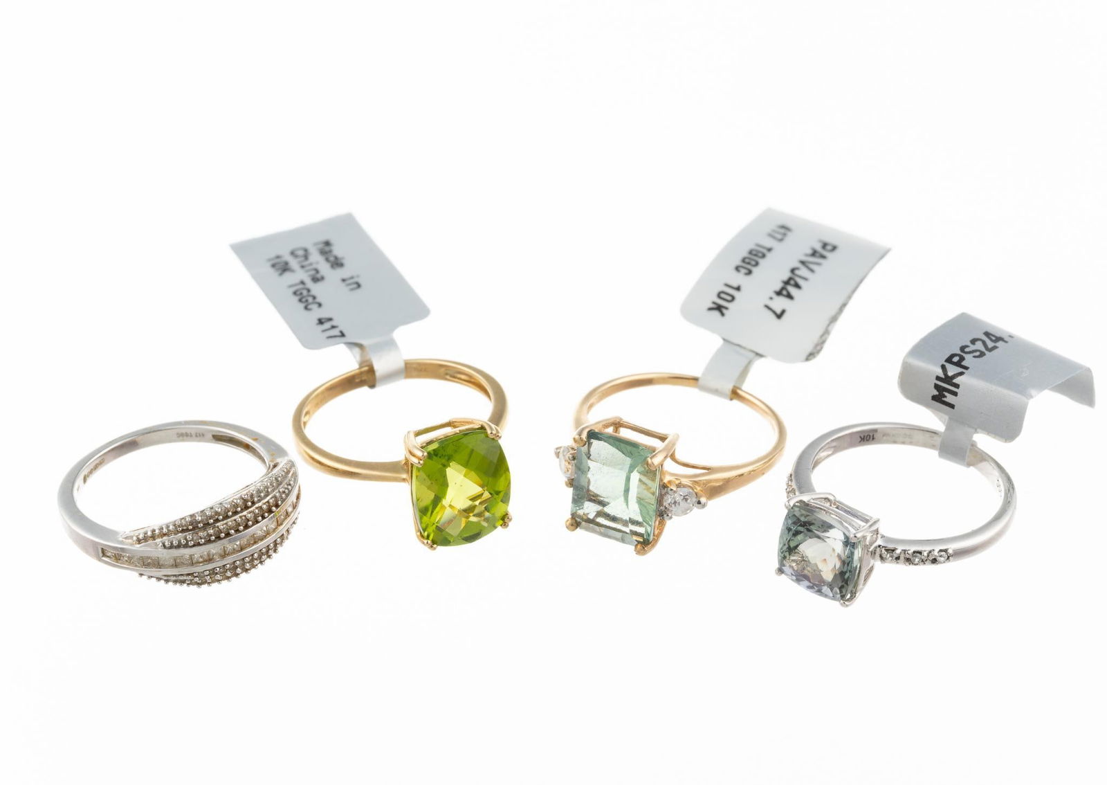 Three 10K Gold Gemstone Rings (1 of 3)