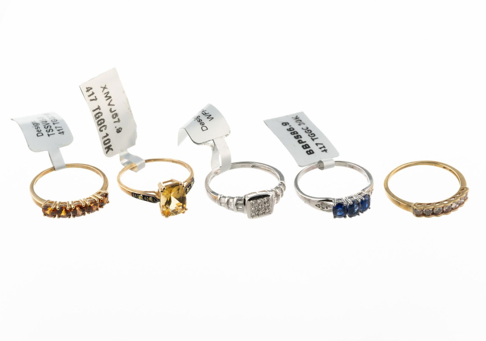 Five 10K Gold Gemstone Rings (1 of 4)