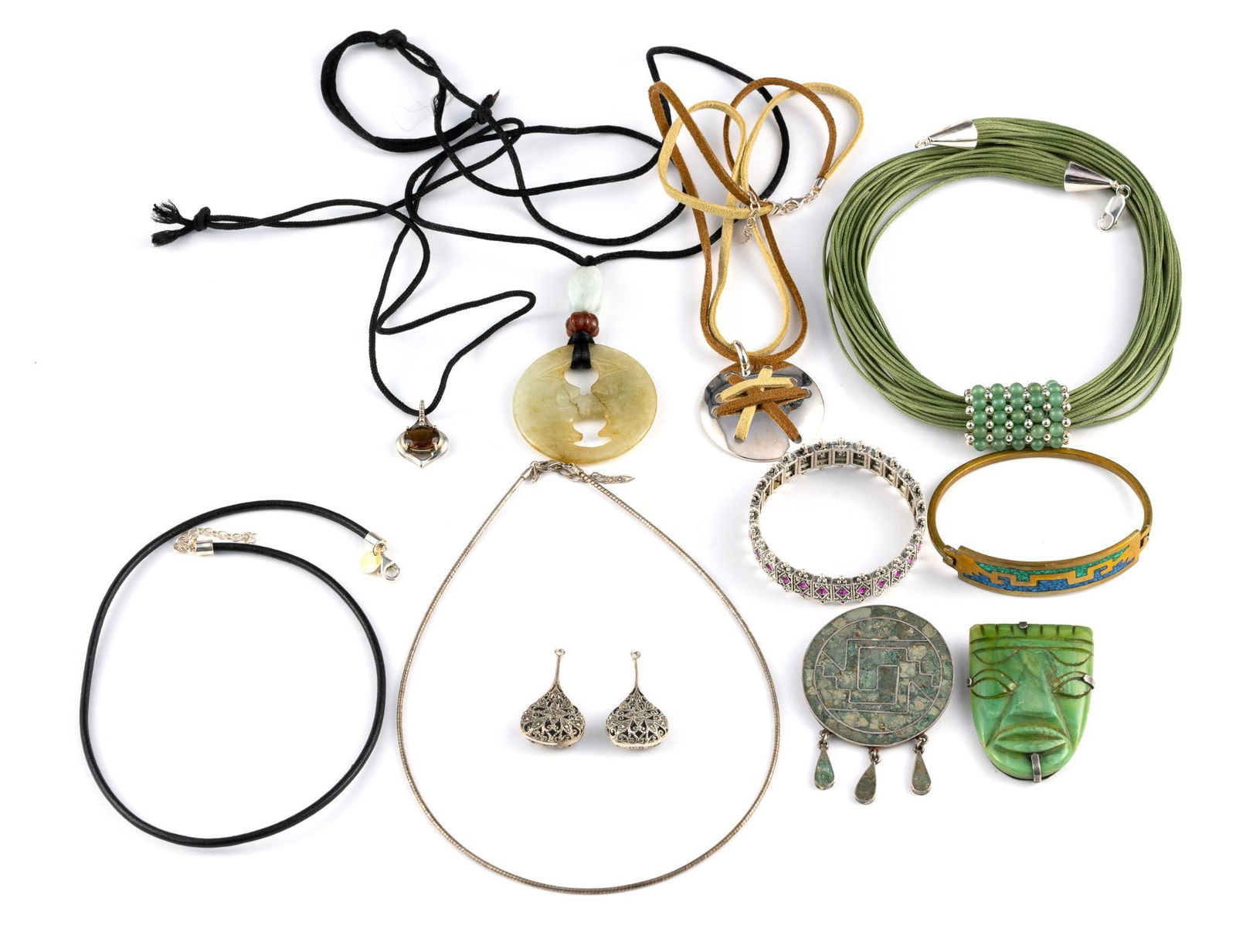 Sterling Silver Tribal Brooch Mexico And Other Jewelry (1 of 6)