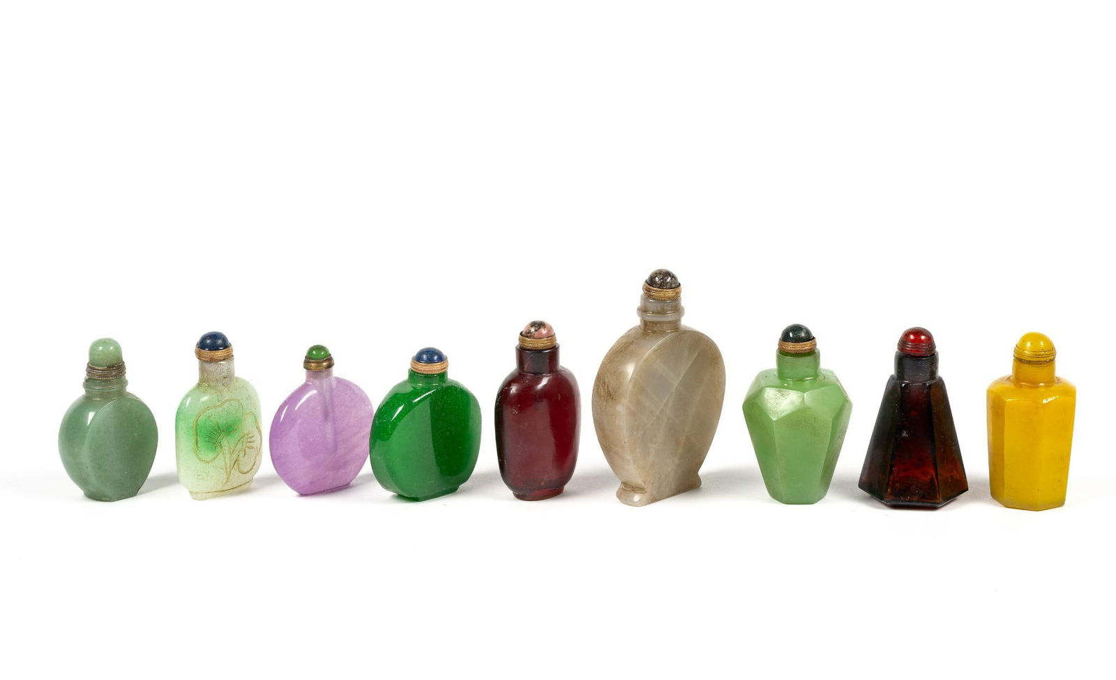 9 Snuff Bottles incl. Agate (1 of 5)