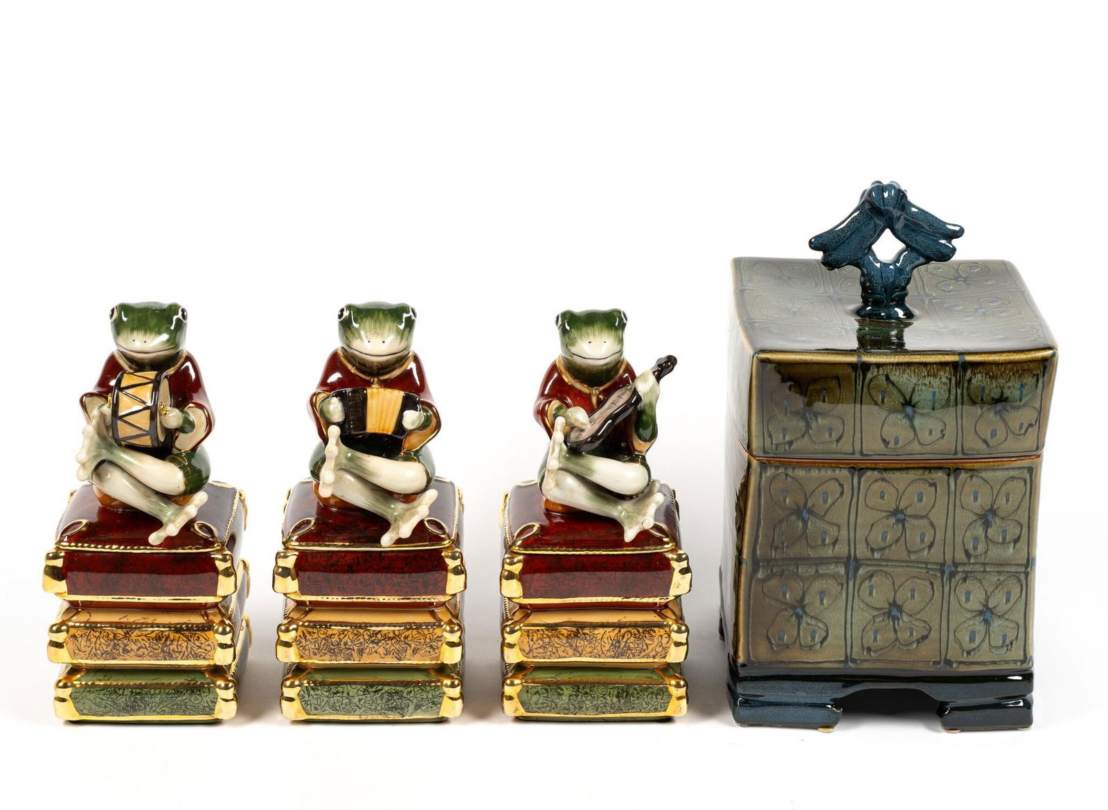 (4) Ceramic Trinket Boxes (1 of 4)