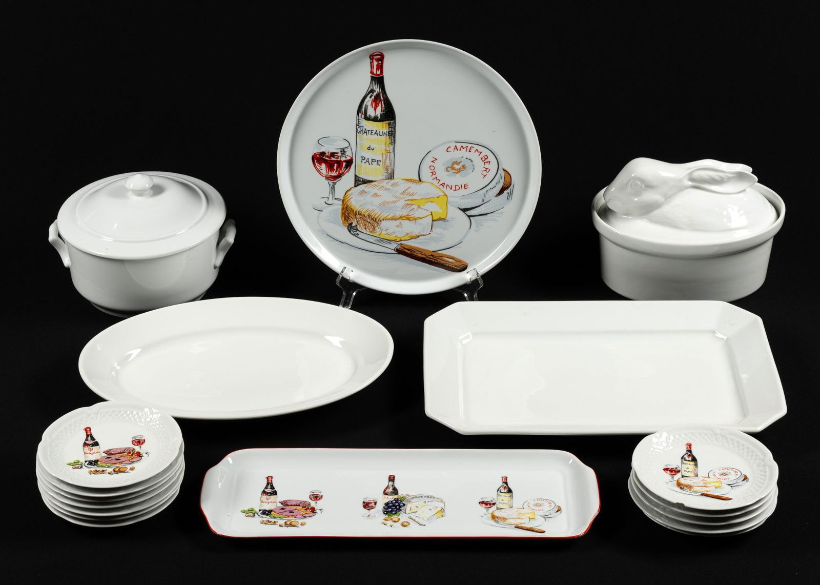 (18) French Porcelain Pieces Incl Philippe Deshouldieres (1 of 7)