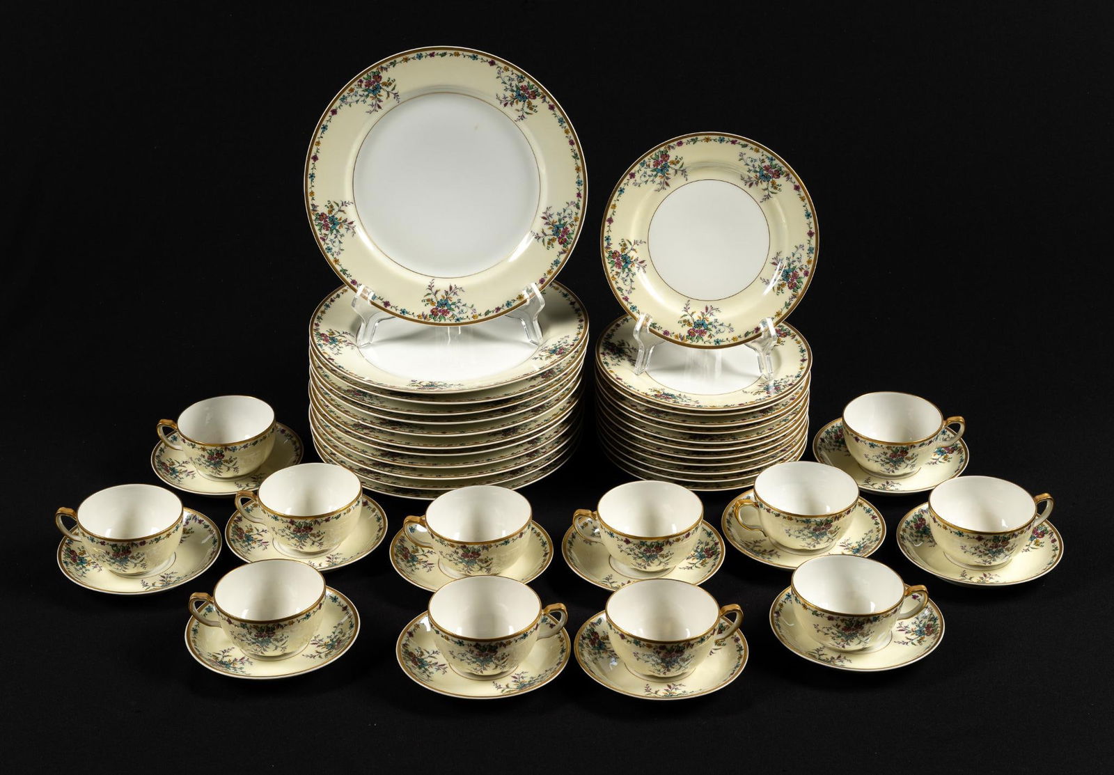 (48) Pieces of H207 Limoges  & Haviland Floral China Set (1 of 8)