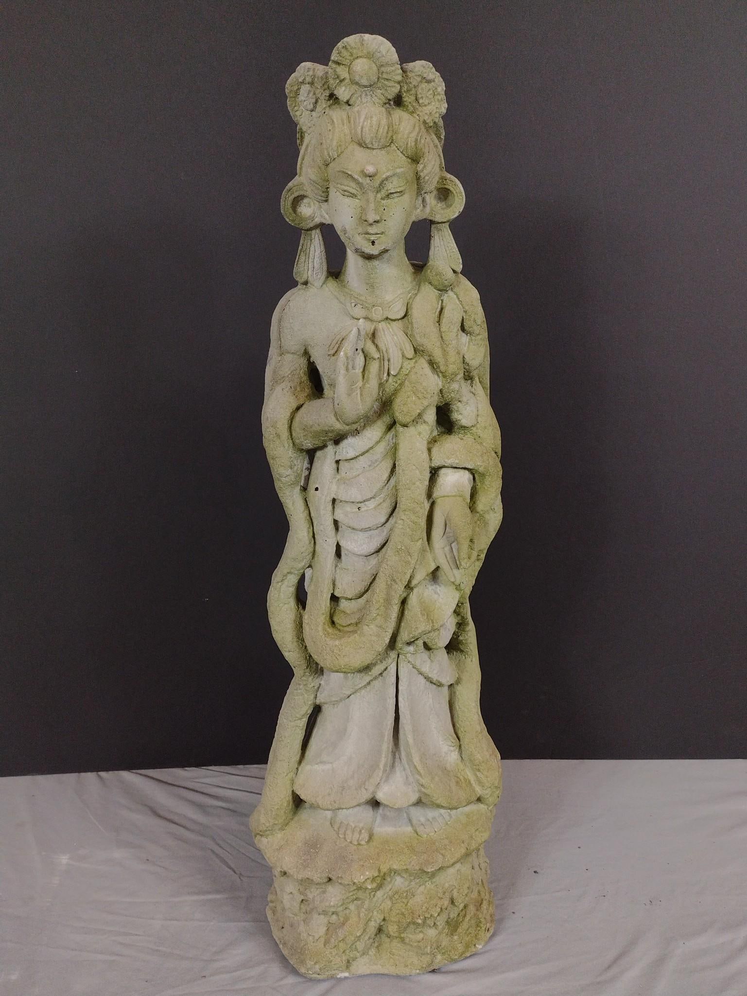 Cement Asian Statue (1 of 4)