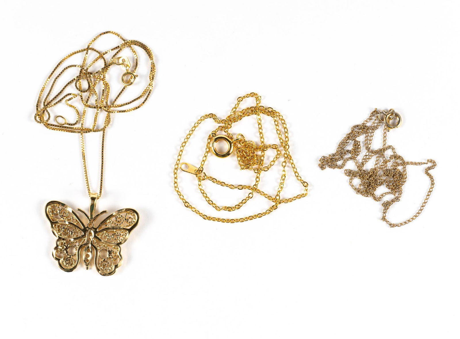 3 Gold Necklaces (1 of 2)