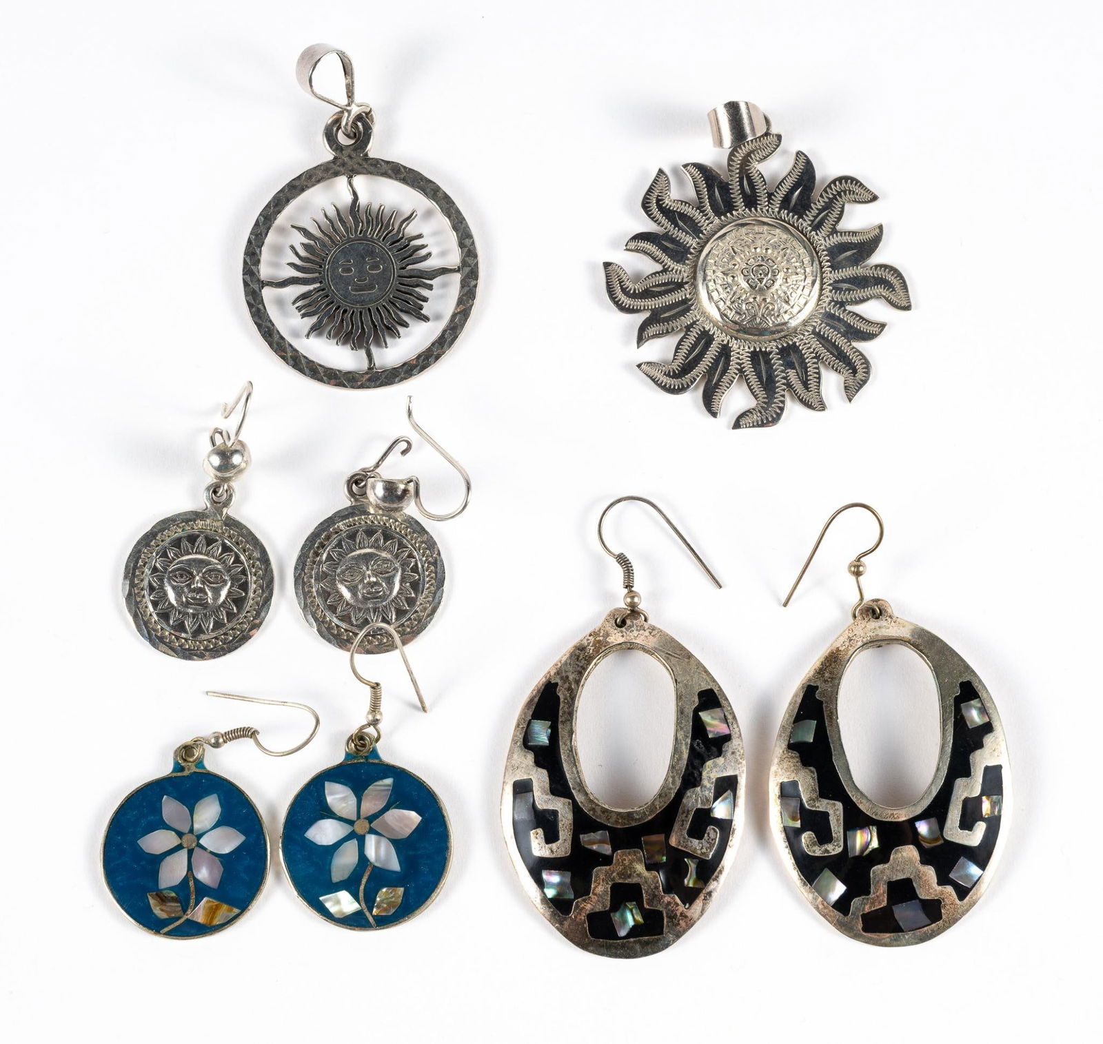 8 Pcs Mexican Sterling Jewelry (1 of 2)