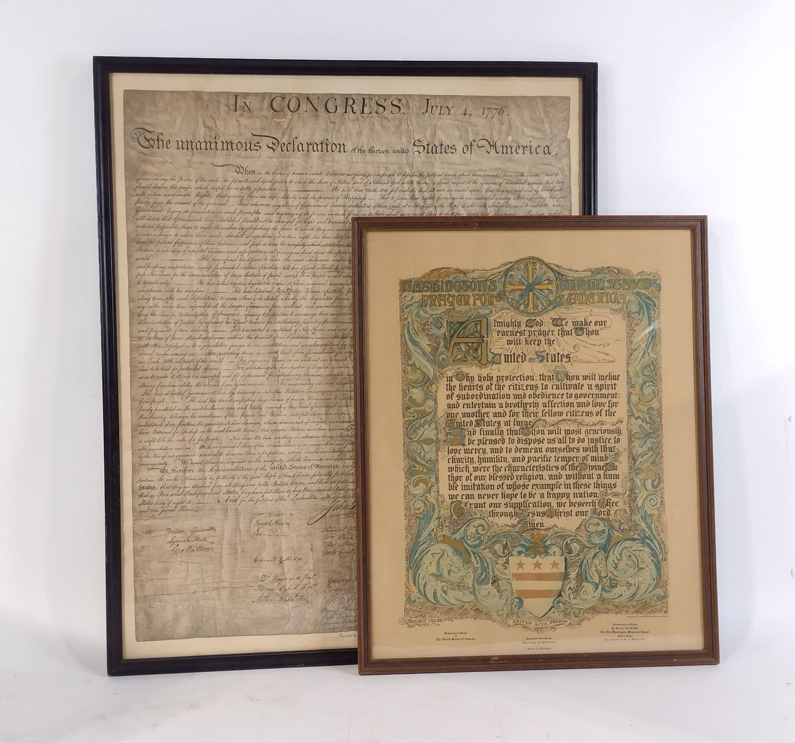 2 Framed Early American Prints (1 of 7)
