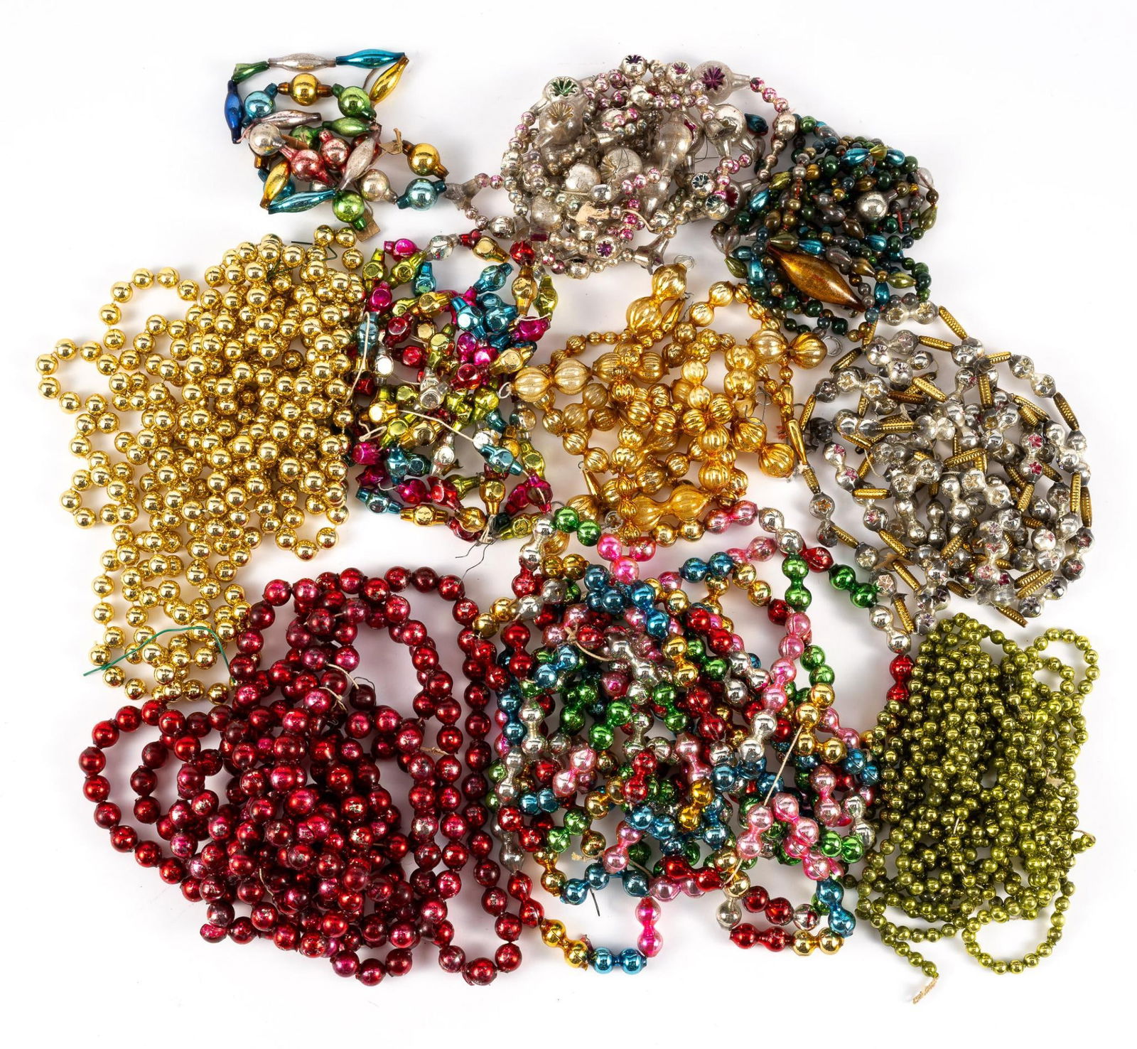 Antique Mercury Glass Christmas Tree Garlands (1 of 5)