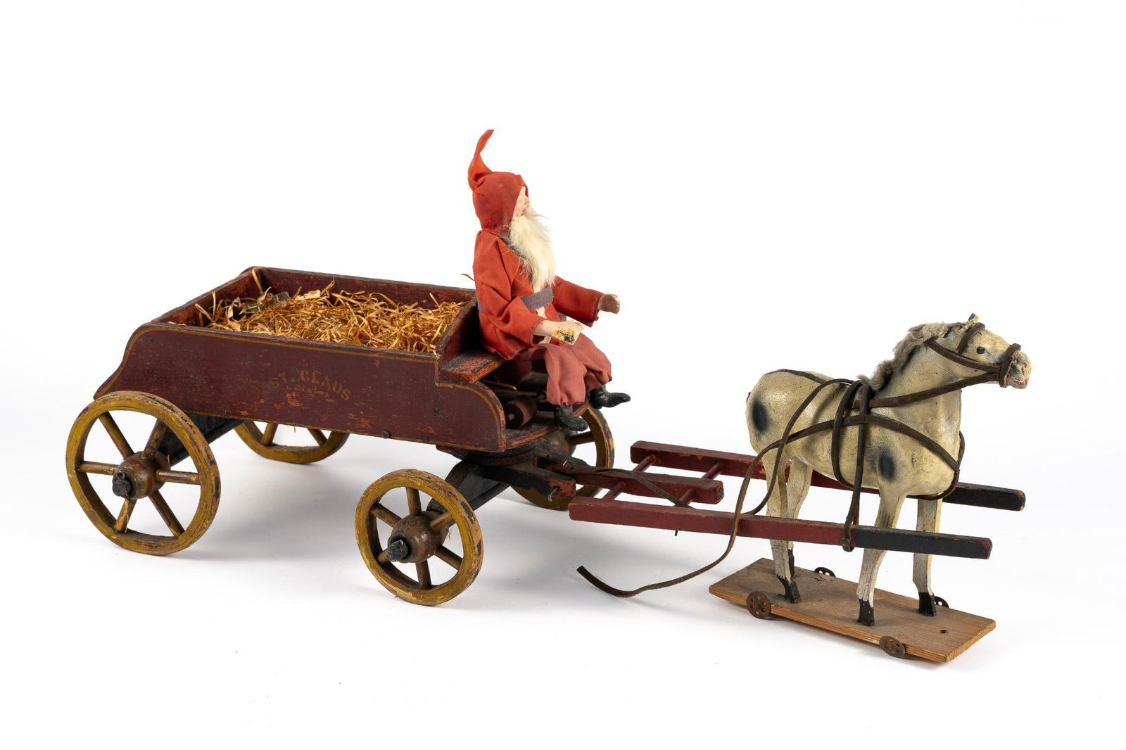 1800's Germany Wood Santa Pull toy (1 of 3)