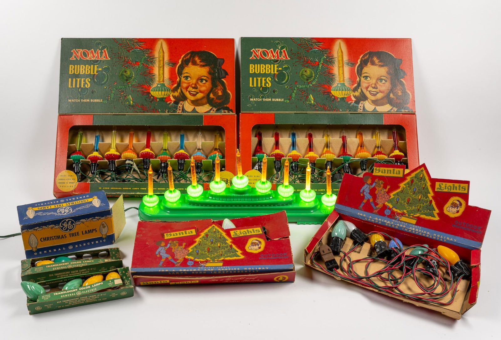 Antique Christmas Holiday Noma Bubble Lites Royalites (1 of 6)