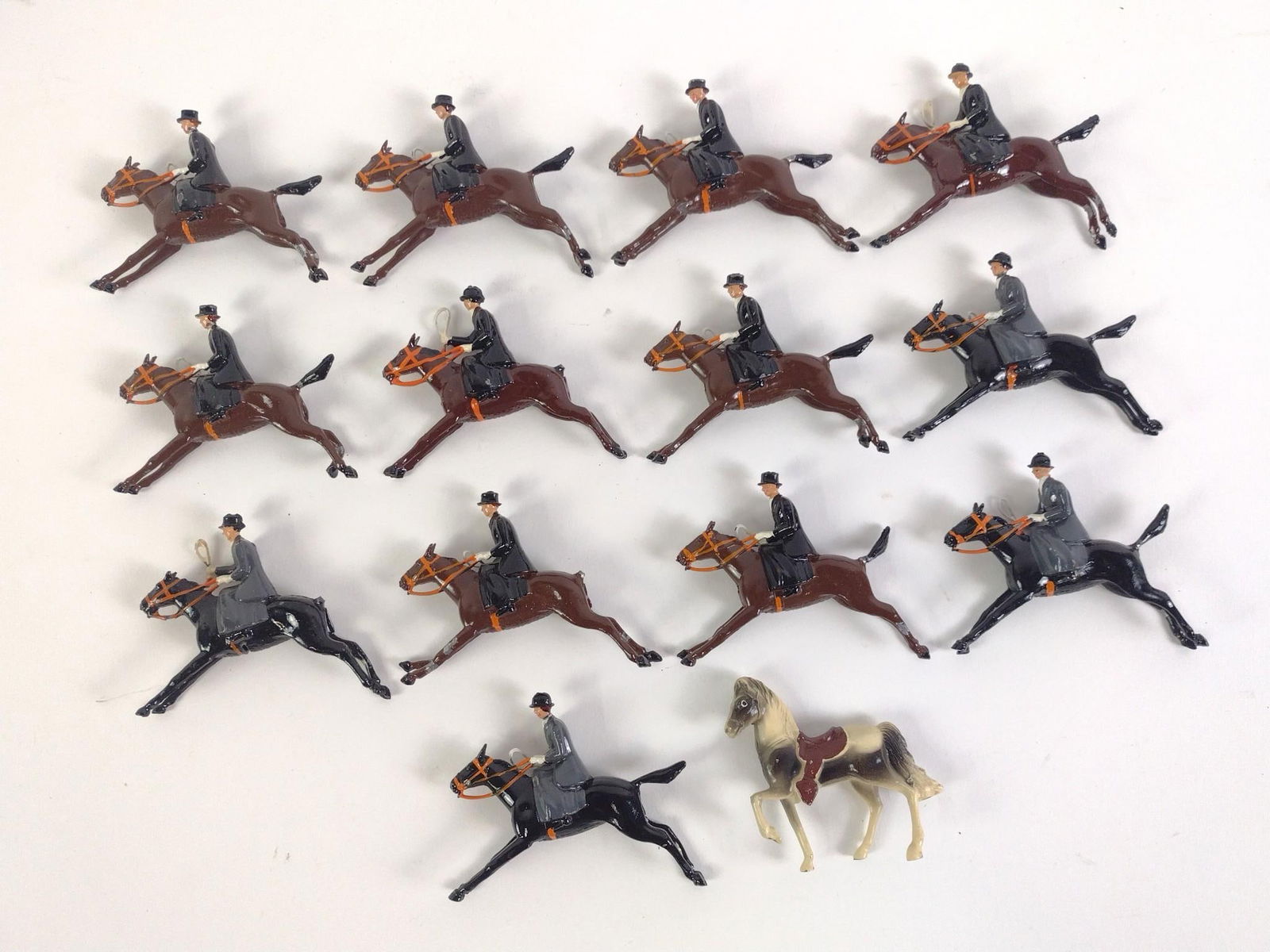 13 Metal Britains Horse and Rider Figurines (1 of 2)