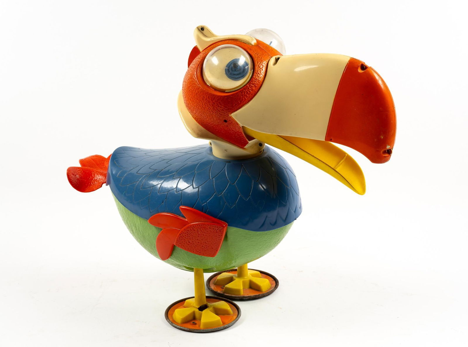 Ideal Smarty Bird 1960s Battery Operated: NOT ELIGIBLE FOR IN-HOUSE SHIPPING - See Terms for Shipping Options. 15-1/2" tall, 19" long, 8-1/2" wide.