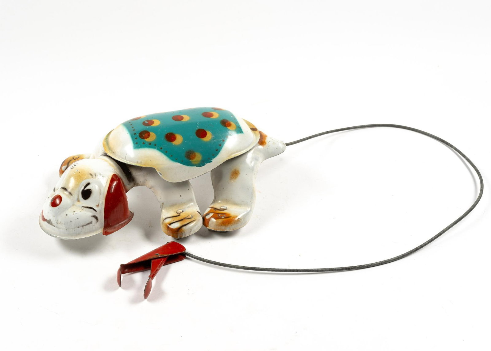 Vintage Mobo Puppy Toy with Leash: Vintage Mobo Puppy Toy. Approximately 12" long, 4" tall, and 7" wide.