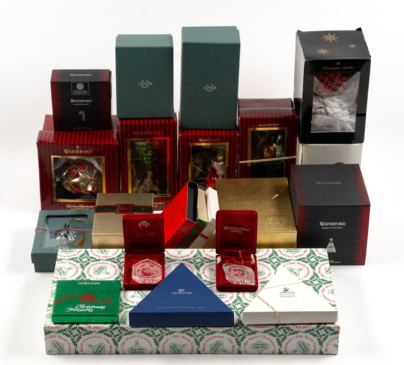 28 Vintage Christmas Ornaments incl Waterford (1 of 9)