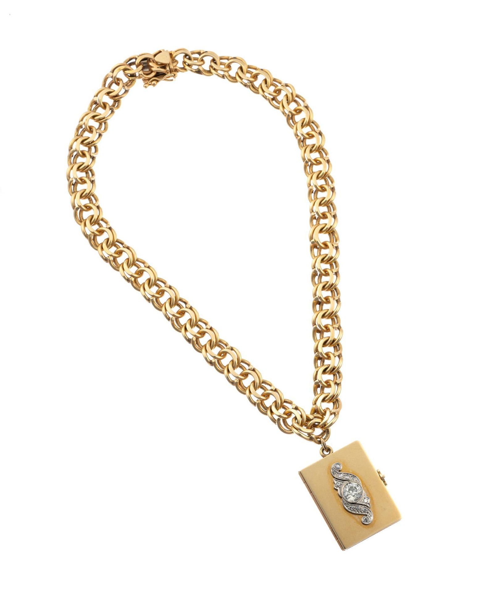 14K Gold Notebook Locket Necklace or Bracelet (1 of 4)