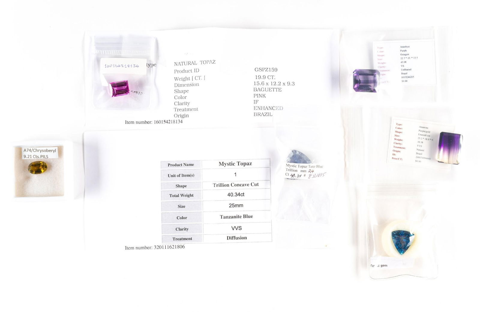 Group Of Large Unmounted Gemstones (1 of 2)