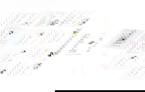 Fourteen Unmounted Gemstones: Loose gemstones. The largest being a 38.99 carat light green amethyst and a 40.25 carat ametrine. Includes a natural 4.85 carat opal from Australia. Total carat weight is approximately 172.4 carats, o