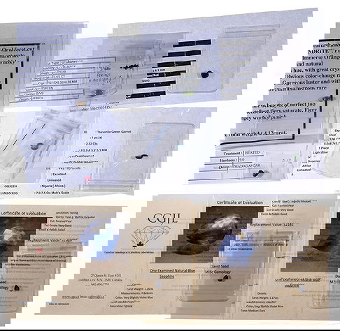 Eight Unmounted Gemstones