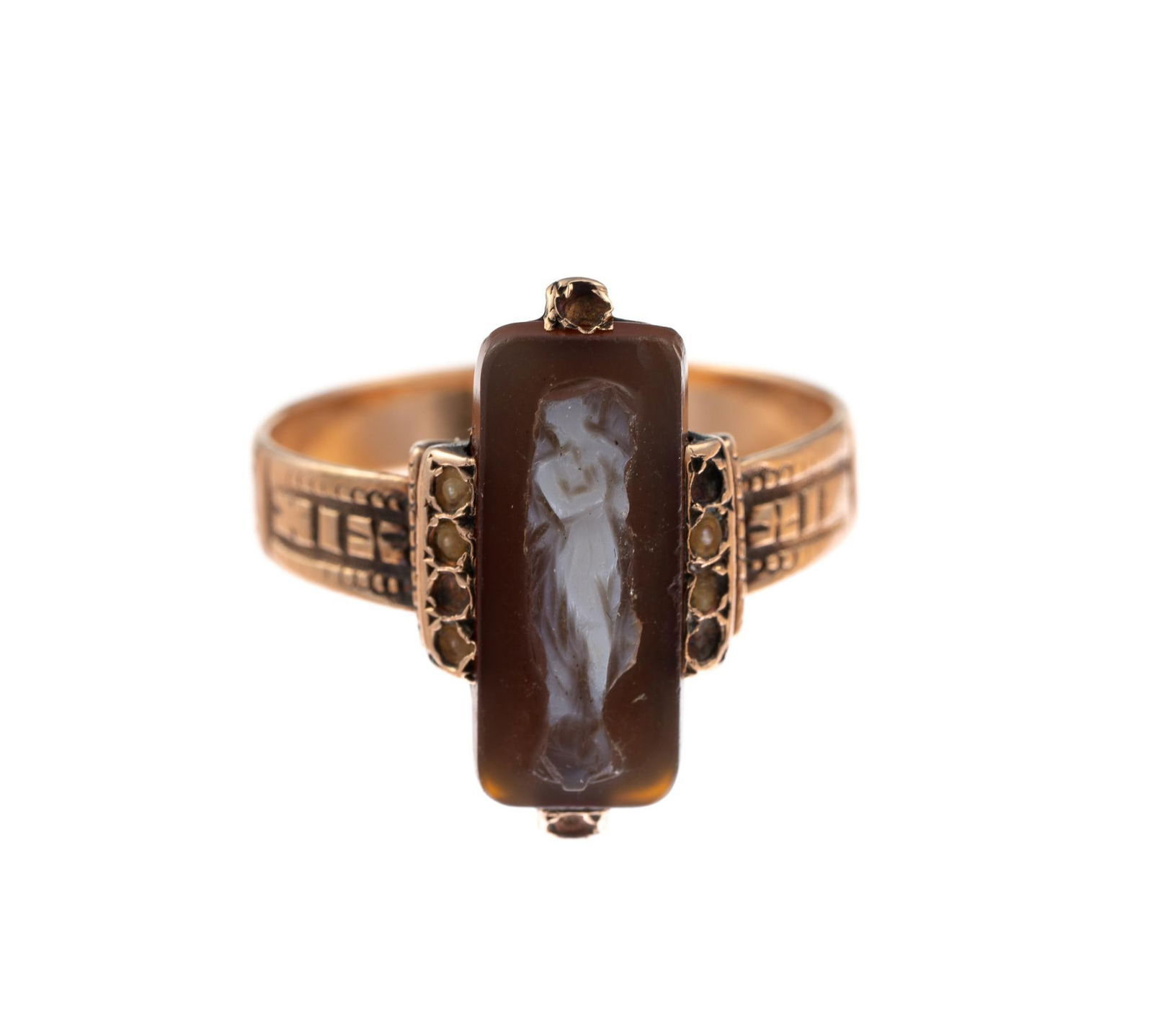 Antique 14K Gold Figural Cameo Ring (1 of 3)