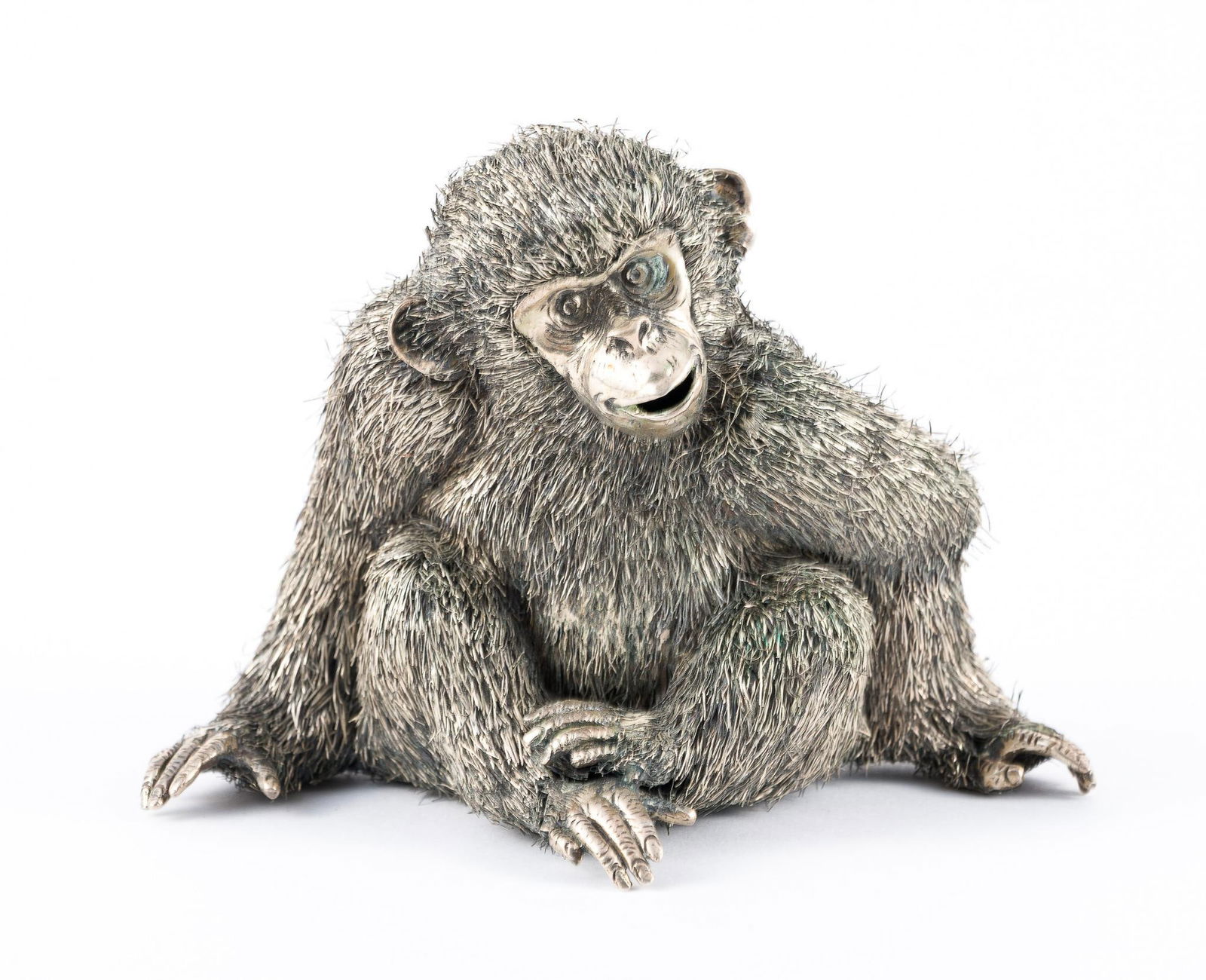 Buccellati 800 Silver Monkey Figurine (1 of 4)
