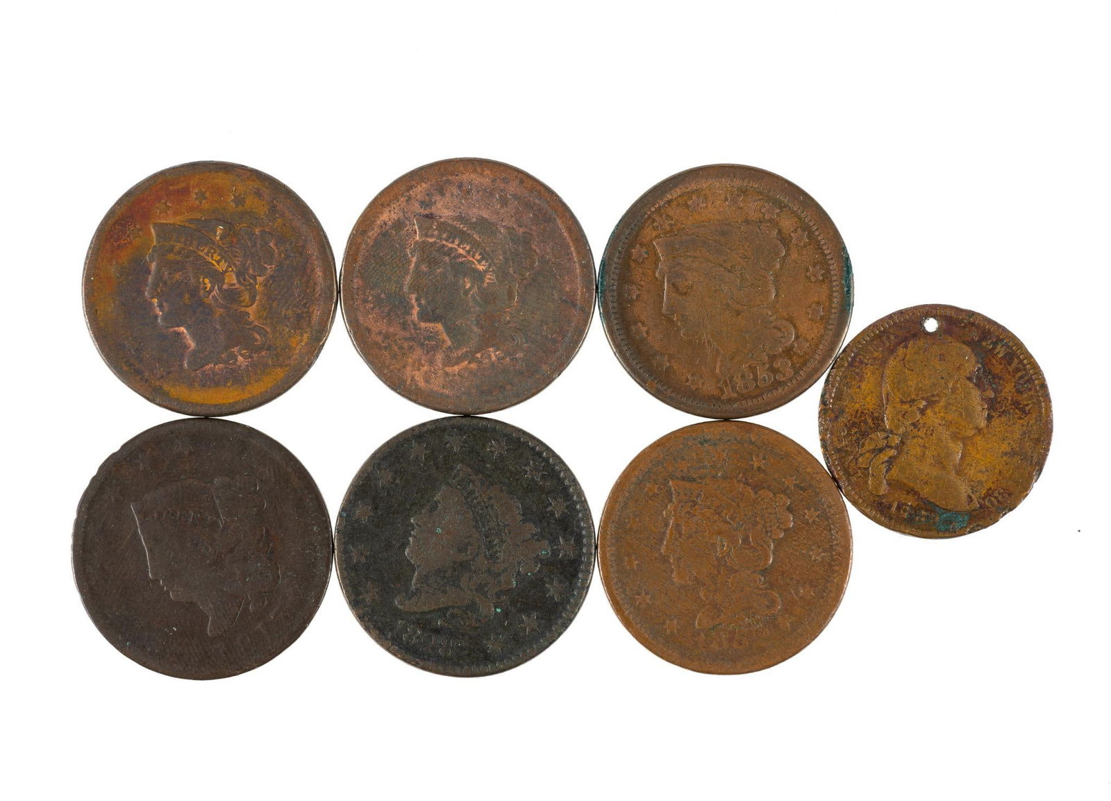 Large Cents And A Colonial Token (1 of 2)