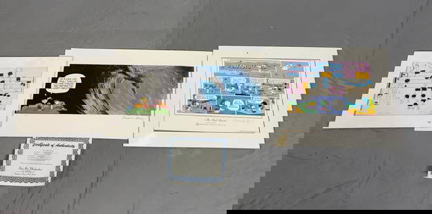 3 Signed Lithographs incl Charles Schulz: Includes "The Red Baron" 27/200 signed by Charles Schulz, "The Wave" signed by Charles Schulz, and "For a Song" 76/125