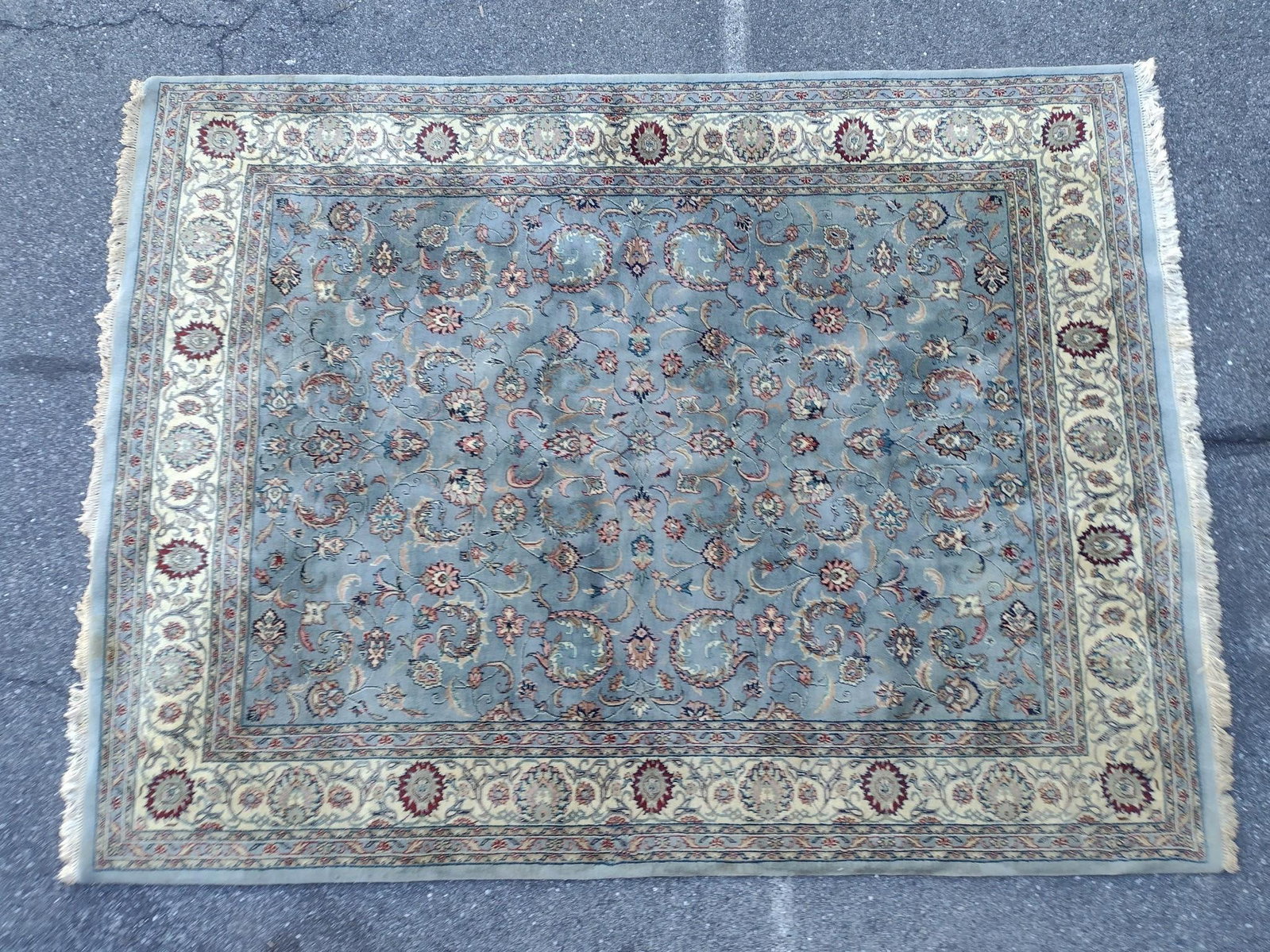Room Size Rug: NOT ELIGIBLE FOR IN-HOUSE SHIPPING - See Terms for Shipping Options. 10'3" long X 7'11" wide.