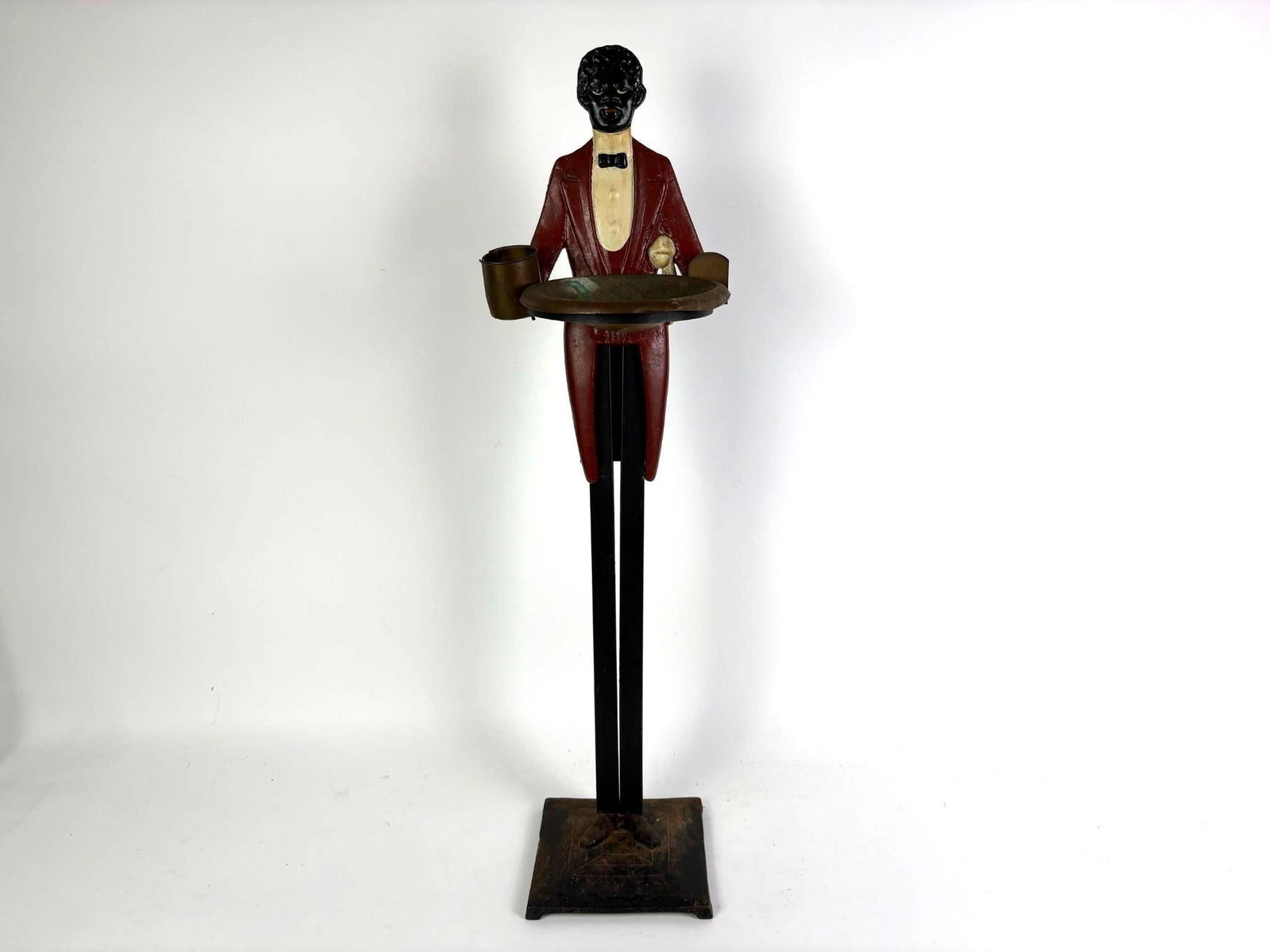 Vintage Black Americana Butler Standing Ashtray (1 of 7)
