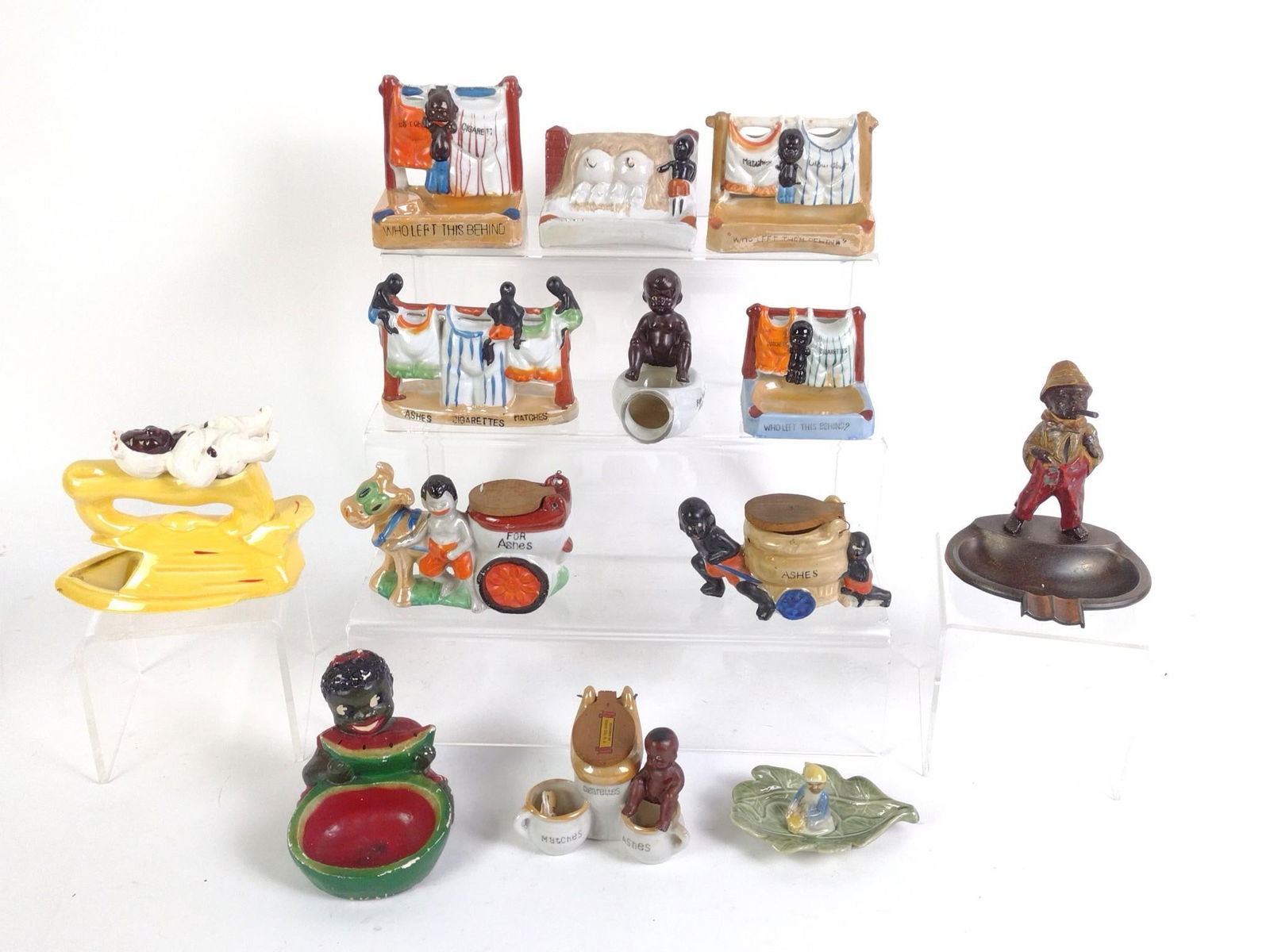 13 Black Americana Ashtrays and Match Holders (1 of 7)