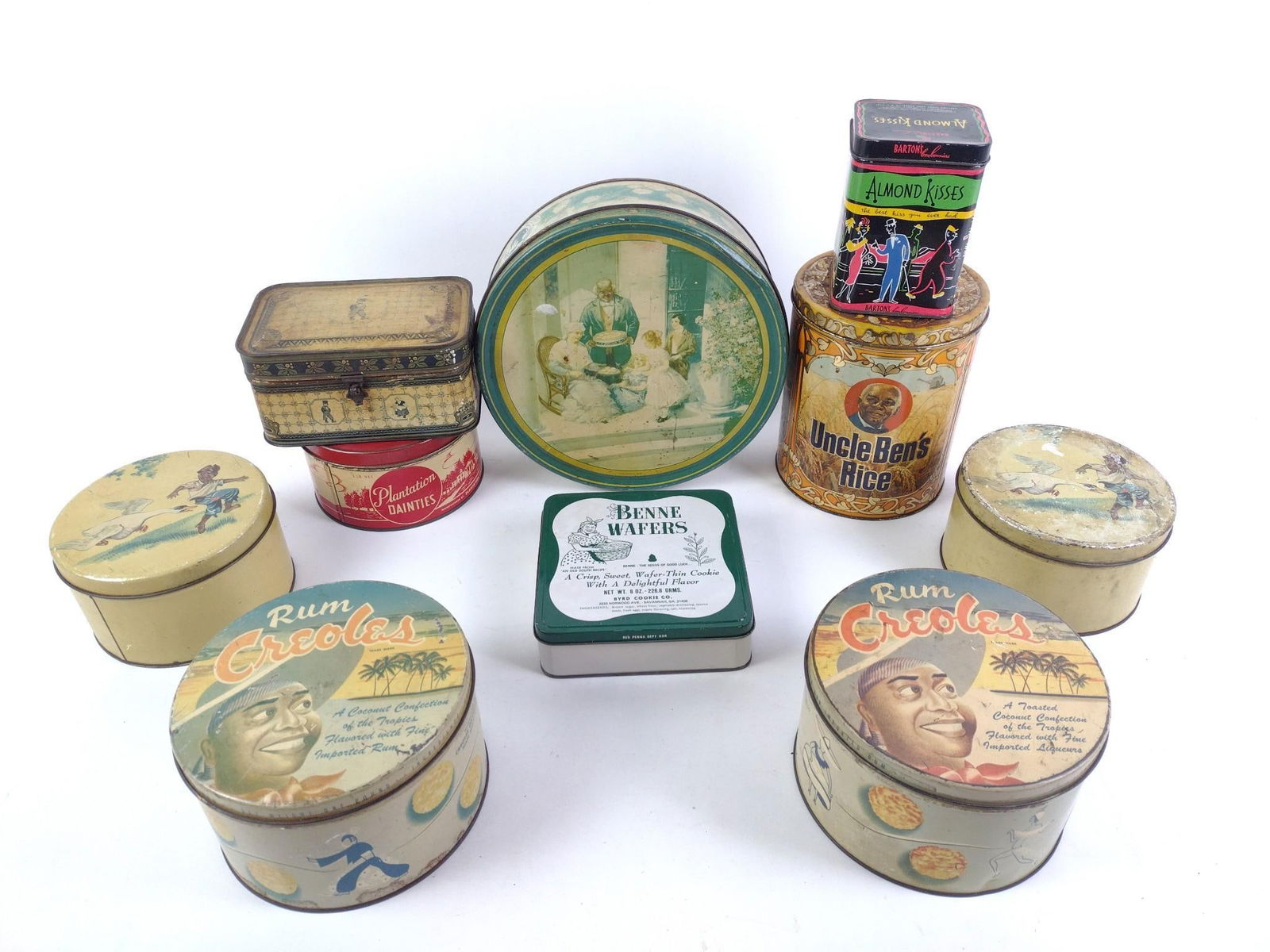 10 Black Americana Advertising Tins incl Uncle Ben's Rice (1 of 5)