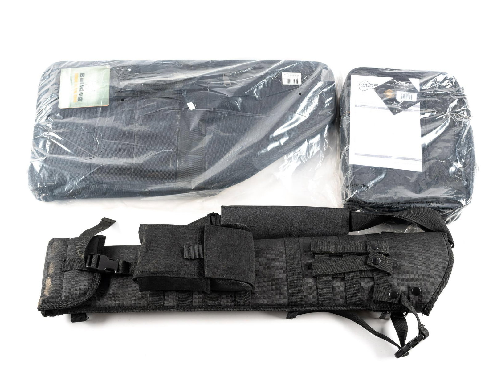 3 Soft Carrying Cases: Includes Bulldog and (2) Vism. 13" to 29" long.