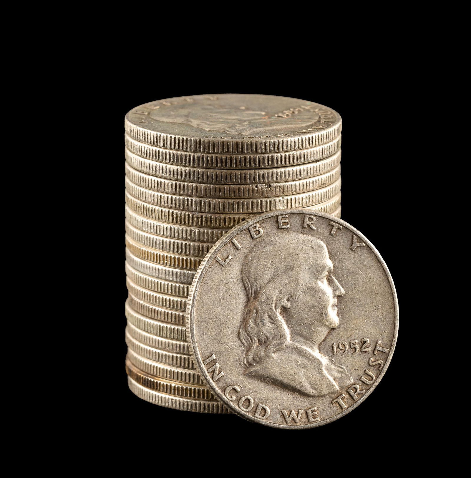 Twenty Franklin and Kennedy Silver Half Dollars (1 of 1)