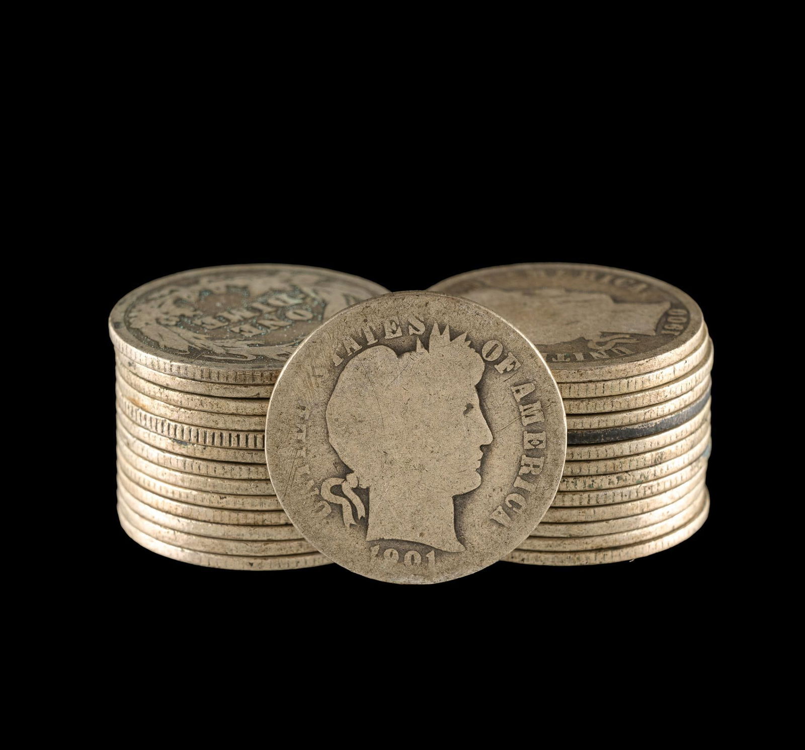 Twenty Seven Barber Silver Dimes (1 of 1)